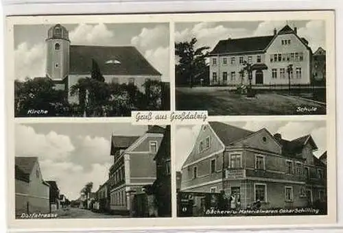 42323 Mehrbild-Ak Gruß aus Großdalzig Bäckerei usw 1943