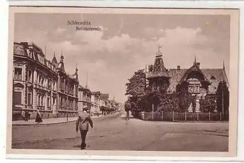 40977 Ak Schkeuditz Bahnhofstrasse 1939