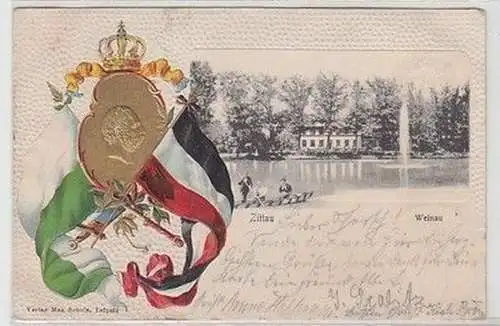 41036 Patriotika Präge Ak Zittau Weinau 1902