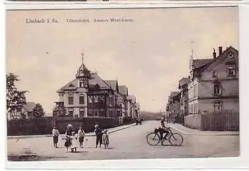 40975 Ak Limbach in Sachsen äussere Weststraße um 1910