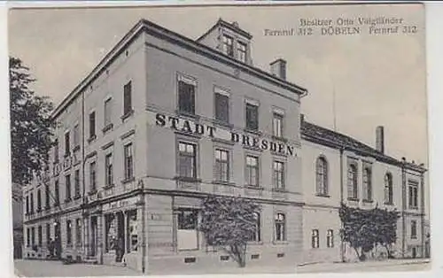 37039 Ak Döbeln Restaurant Stadt Dresden um 1920