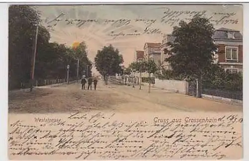 33999 Ak Gruß aus Grossenhain Weststrasse 1903