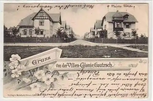 09926 Ak Gruß von der Villenkolonie Geutzsch 1905