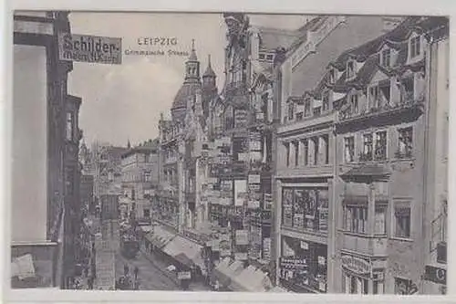 1/90 Ak Leipzig Grimmaische Strasse 1909