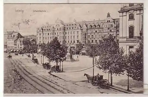 10/17 Ak Leipzig Johannisplatz 1913