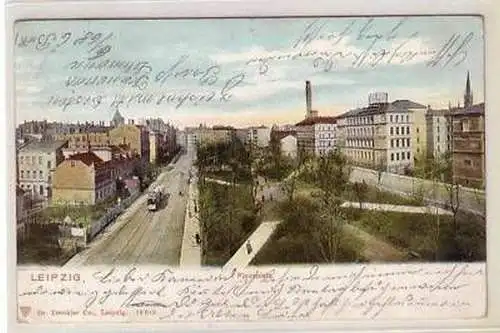 10/45 Ak Leipzig Flossplatz 1903