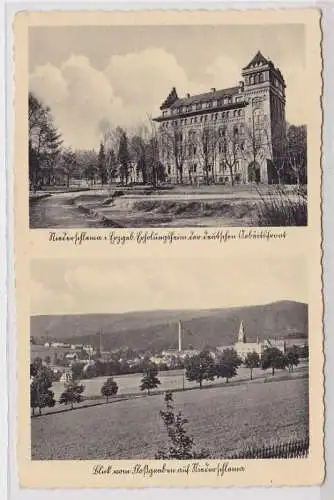 90455 AK Niederschlema im Erzgebirgbe Erholungsheim, Blick vom Floßgraben 1942