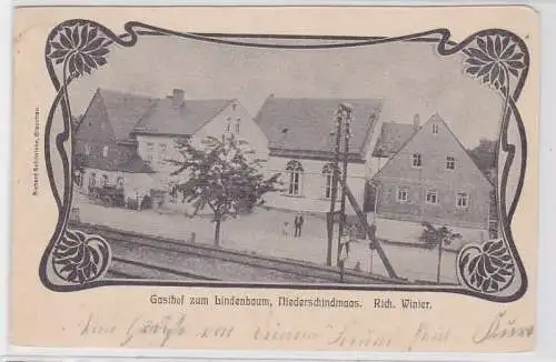 89862 AK Niederschindmaas - Gasthof zum Lindenbaum, Bes. Richard Winter 1910