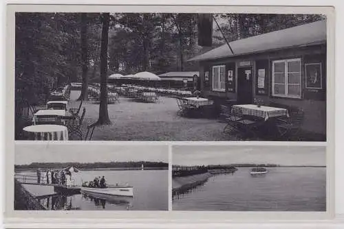 88176 Mehrbild Ak Milch- und Kaffeegarten Stausee Leipzig um 1940