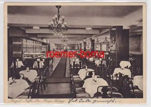 87413 Ak Leipzig Petersstraße 32-34 Konzert-Kaffee 'Drei Könige' Gastraum 1935