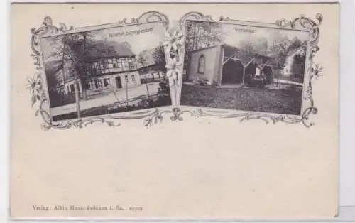 87877 Mehrbild AK Zwickau Gasthof 'Schneppendorf' und Veranda um 1900