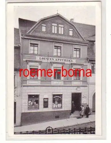 80536 Ak Meerane i. Sa. Löwenapotheke Augustusstraße um 1930