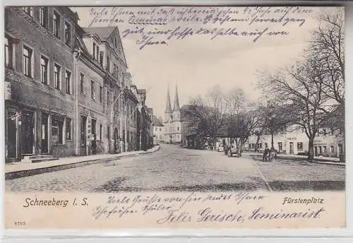 69321 Ak Schneeberg in Sachsen Fürstenplatz 1905