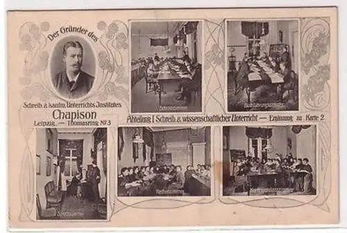 67715 Mehrbild Ak Leipzig Schreib. & kaufm. Unterrichts-Institut um 1910