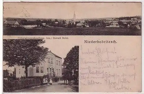 67337 Ak Niederbobritzsch Colonialwarenhandlung Oswald Beier 1910