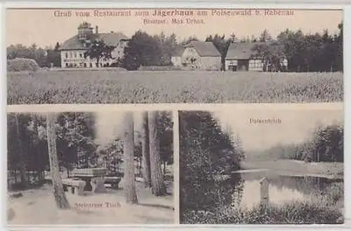 42728 Ak Jägerhaus am Poisenwald bei Rabenau 1915