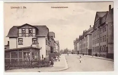 41170 Ak Limbach in Sa. Hohensteinerstrasse um 1910