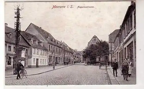 41144 Ak Meerane in Sachsen Augustusstrasse um 1910