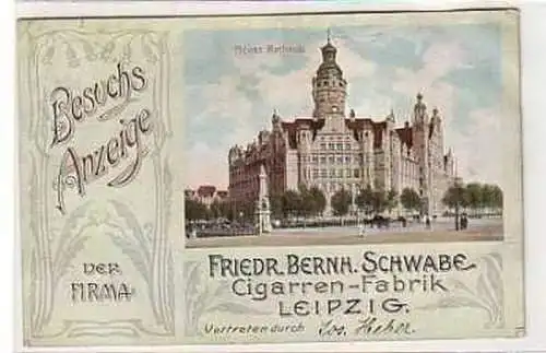 40480 Besuchsanzeige Reklame Ak Leipzig 1909