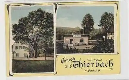 39972 Mehrbild Ak Gruß aus Thierbach bei Penig 1920