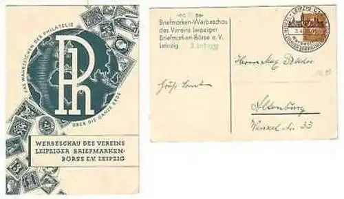 38441 Ganzsachen Ak Briefmarkenbörse Leipzig 1932