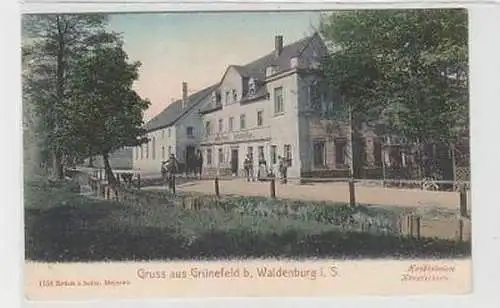 36913 Ak Gruß aus Grünefeld bei Waldenburg 1907