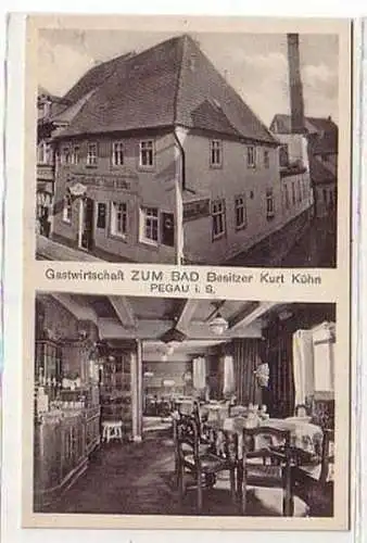 36858 Mehrbild Ak Pegau Gasthaus Zum Bad um 1920