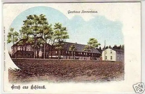 32807 Ak Gruß aus Schöneck Gasthaus Tannenhaus 1901