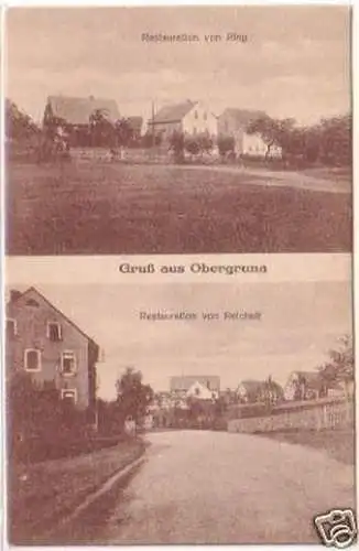 26529 Mehrbild Ak Gruß aus Obergruna Restauration 1925