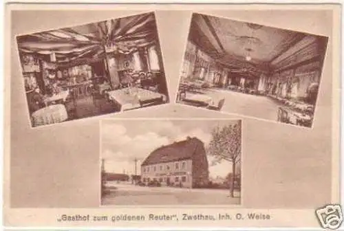 20380 Ak Zwethau Gasthof zum goldenen Reuter 1930