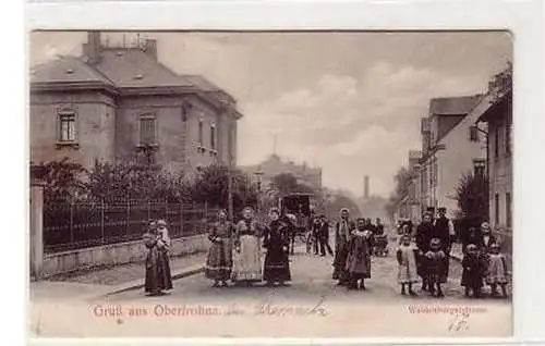 19842 Ak Gruß aus Oberfrohna Waldenburgerstraße 1906