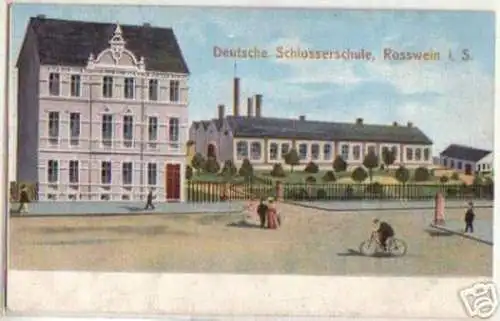 15736 Ak Rosswein Deutsche Schlosserschule um 1900