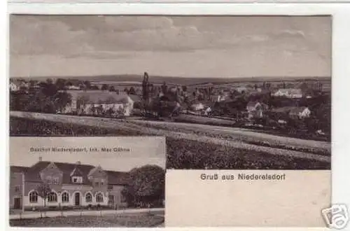 10556 Ak Gruß aus Niederelsdorf Gasthof 1928