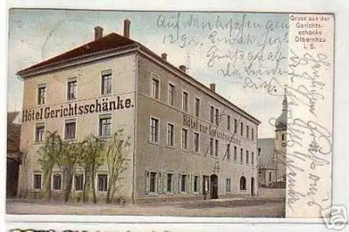 08598 Ak Gruß aus der Gerichtsschänke Olbernau 1905