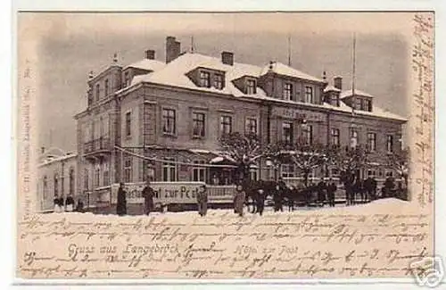 08590 Ak Gruß aus Langebrück Hotel zur Post 1903