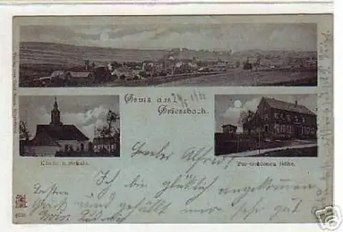 08621 Mondscheinkarte Gruss aus Griessbach 1900