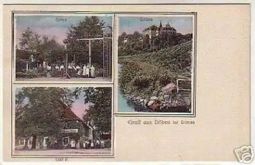 07023 Ak Gruß aus Döben bei Grimma Gasthof um 1910