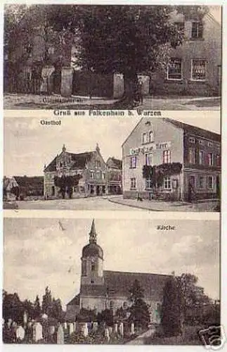 06968 Ak Gruß aus Falkenhain Gasthaus zum Tiger usw.