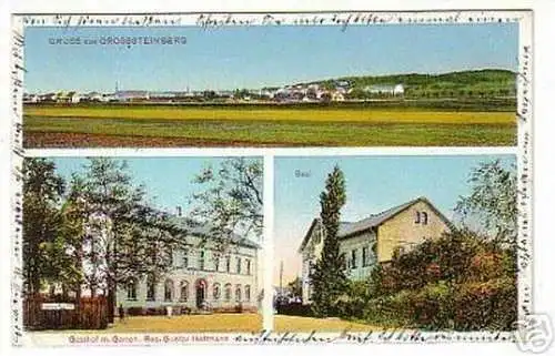 06783 Ak Gruß aus Großsteinberg Gasthof usw. 1916