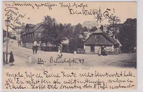 91250 AK Treuen im Vogtland - Ronneberger Strasse, Straßenansicht 1905