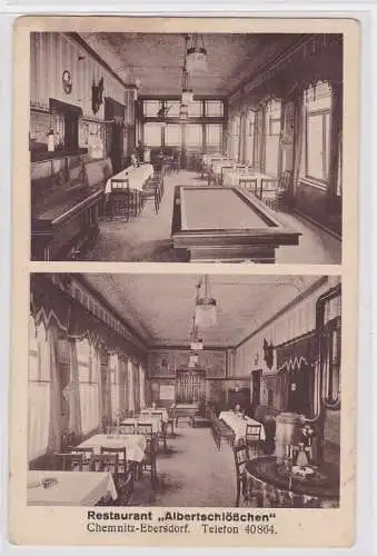 90892 Mehrbild Ak Chemnitz Ebersdorf Restaurant 'Albertschlößchen' um 1930