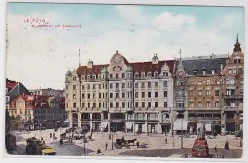 88452 Ak Leipzig Johannisplatz mit Sachsenhof 1912