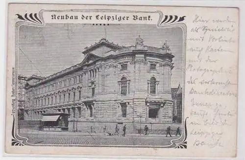 87835 Ak Leipzig Neubau der Leipziger Bank 1901