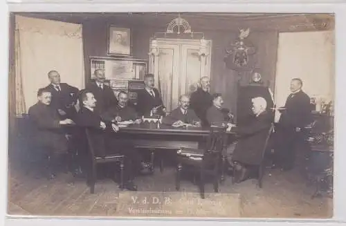 87956 Foto Ak V.d.D.B. Gau Leipzig Vorstandssitzung am 13. Mai 1920