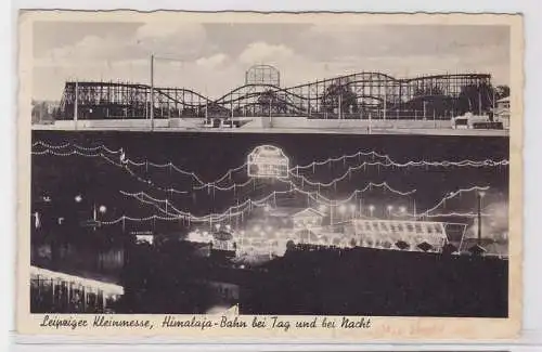 86636 AK Leipziger Kleinmesse - Himalaja-Bahn bei Tag und bei Nacht 1951