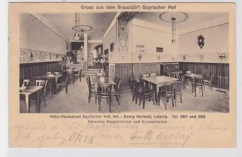 85850 AK Leipzig - Gruss aus dem Bierstüb'l Bayrischer Hof, Hotel & Restaurant