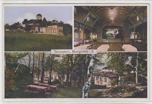 68585 Mehrbild Ak Gasthaus Taurastein Burgstädt in Sachsen 1930