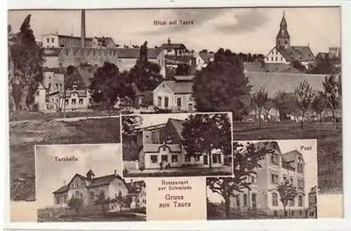 41259 Mehrbild Ak Gruß aus Taura Turnhalle usw. 1912