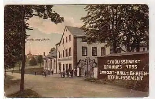 38784 Ak Oelsnitz im Erz. Gasthof "Braunes Ross" 1909