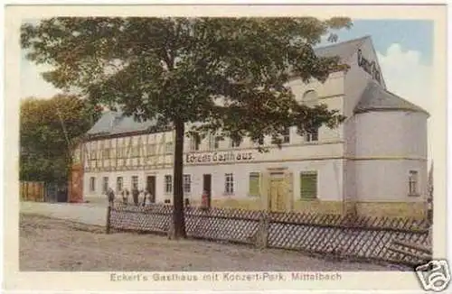 28754 Ak Mittelbach Eckert´s Gasthaus mit Konzert Park